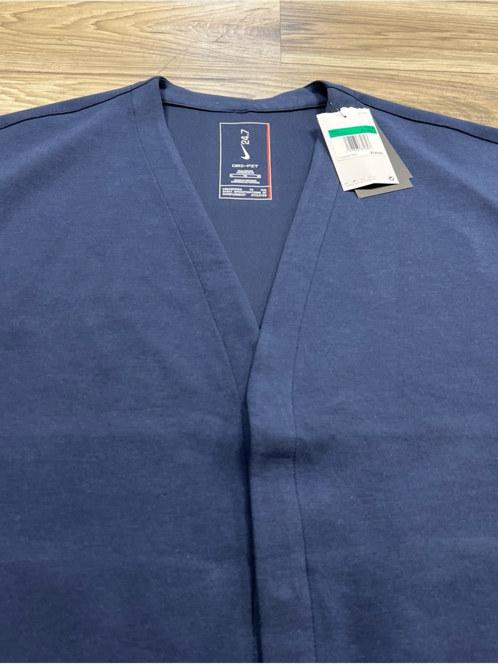 Nike 24.7 Cardigan Sweatshirt Navy Blue Dri-FIT Loose Fit Men’s XLT HQ6948-451 - Picture 5 of 8
